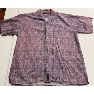 Vintage Tommy Hilfiger Hawaiian Shirt Men's Short‎ Sleeve Button Up  Size XL